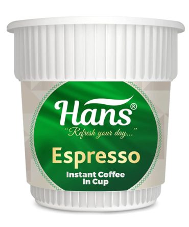 Hans Espresso Instant Coffee In Cup, 6 Cups Box